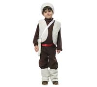 Rubies Disfraz Pastoro para niños, Camisa con chaleco, pantalón, cinturón, gorro y zurrón, Oficial Navidad, Fiestas Navideñas, Festivales escolares, Carnaval, Cosplay