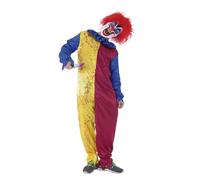 Rubies Disfraz Payaso Psycho para niños con Jumpsuit y máscara, Licencia Oficial, óptimo para halloween, carnaval y cumpleaños