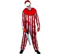 Rubies Disfraz Payaso Tarado para hombres, adulto, Jumpsuit con máscara, Oficial, Halloween, Carnaval y cumpleaños
