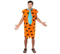 Rubies Disfraz Pedro Picapierdra para hombres, Túnica impresa con corbata, Talla única, Oficial The Flintstones para Carnaval, fiestas, despedidas y cosplay