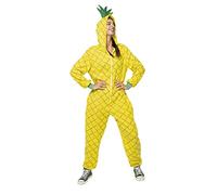 Rubies Disfraz Piña para adulto, Unisex, talla Única, Jumpsuit con capucha, original halloween, carnaval, fiestas, despedida de soltero, Cosplay y cumpleaños.