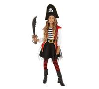 Rubies Disfraz Pirata para niñas y niños, Camiseta con chaleco, falda tutu, cinturón y sombrero, Oficial Carnaval, Halloween, Fiestas, Cumpleaños