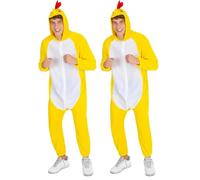 Rubies Disfraz Pollo para Adulto, Jumpsuit con capucha y cola, Licencia Oficial para Despedidas de Soltero, Fiesta temática, Despedidas de Soltera, Disfraces en grupo, Carnaval, Amarillo