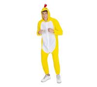 Rubies Disfraz Pollo para Adulto, Jumpsuit con capucha y cola, Licencia Oficial para Despedidas de Soltero, Fiesta temática, Despedidas de Soltera, Disfraces en grupo, Carnaval, Amarillo