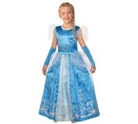Rubies Disfraz Princesa de las nieves para niña, Trajes princesas, Vestido con manguitos, Azul para fiestas, regalos, cumpleaños