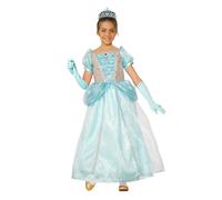 Rubies Disfraz Princesa Turquesa para niña, Trajes princesas, Vestido con guantes y tiara, Elsa, Azul para fiestas, cumpleaños, regalos, Carnaval