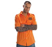 Rubies Disfraz Prisionero Naranja para Adultos, Traje de Convicto, Prisión, Camisa con Detalles, Talla única para Halloween, Carnaval, Fiestas