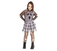 Rubies Disfraz Punky Ghost para niñas, con camiseta, cubre camiseta, mitones, cinturón, falda y medias, original, halloween, carnaval y navidad