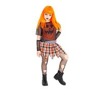 Rubies Disfraz Punky Pumpkin para niñas, Camiseta, cubre camiseta, mitones, cinturón, falda y medias, original halloween, carnaval y cumpleaños