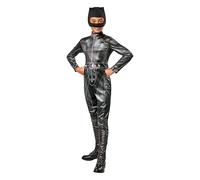 Rubies Disfraz Selina Kyle Deluxe para niña, con jumpsuit ajustado efecto brillante y detalles impresos. Lujo oficial para halloween, navidad, carnaval, cumpleaños, 702990_L