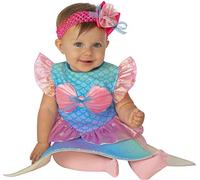 Rubies Disfraz Sirenita para bebés, Vestido de Sirena con diadema, Talla 1 a 2 años, Oficial Carnaval, Fiestas, Cumpleaños y Halloween