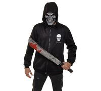 Rubies Disfraz Skull Killer para adulto, Set con Sudadera y máscara, Oficial Halloween, Carnaval, Fiestas