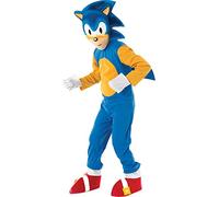 Rubies Disfraz Sonic Clásico para niños y niñas, Jumpsuit con cubrezapatos, guantes blanco y máscara, Licencia Oficial Sega para Carnaval, cumpleaños, fiestas y cosplay