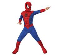 Rubies Disfraz Spiderman para niño, con cubrebotas adjuntas y máscara de tela Oficial de la Película El Hombre Araña de Marvel Disfraz, Large (12-14)