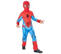 Rubies Disfraz Spiderman para niño, Jumpsuit y máscara, Licencia Oficial Marvel, Disfraz sostenible para halloween, navidad, carnaval y cumpleaños