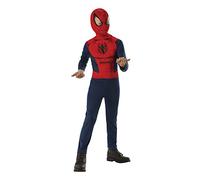 Rubies Disfraz Spiderman para niños y niñas, Jumpsuit y máscara, Traje básico, Licencia Oficial Marvel para cumpleaños, Fiestas y Regalos