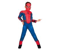 Rubies Disfraz Spiderman USM Deluxe para niños y niñas, Jumpsuit con pecho musculoso y máscara, Licencia Oficial Marvel, Spider-man para Carnaval, Navidad, Halloween, cumpleaños y regalos