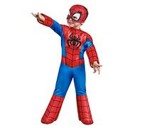 Rubies Disfraz Spidey Deluxe para niños y niñas, Jumpsuit de lujo, cubrebotas y máscara, Oficial Spidey & Friends para Carnaval, Halloween, Navidad y cumpleaños