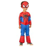 Rubies Disfraz Spidey para niños y niñas, Jumpsuit impreso digitalmente y máscara, Licencia Oficial Marvel, Spider-man para Navidad, Carnaval, cosplay, regalos, cumpleaños