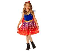 Rubies Disfraz Supergirl Deluxe para niñas, Vestido, capa y antifaz, Oficial DC Comics, DC Superheroe Girl para Halloween, Navidad, Carnaval y cumpleaños