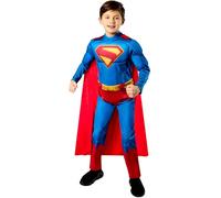 Rubies Disfraz Superman Movie Deluxe para niños y niñas, Jumpuit con pecho acolchado y capa, Licencia Oficial Warner Bros DC Comics, Disfraces superhéroe infantil para Carnaval, Halloween y fiestas