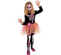 Rubies Disfraz Sweet Skelita Tutuween para niñas, Vestido con falda tutu, medias, y máscara, Esqueletos, Skeletons para cosplay y fiestas