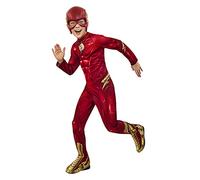 Rubies disfraz The Flash Classico para niño, Jumpsuit estampado con cubrebotas y antifaz, Oficial DC, para Carnaval, Navidad, Cumpleaños, Fiestas y Halloween, M