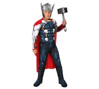 Rubies Disfraz Thor Deluxe para niños, Jumpsuit, cubrebotas, máscara y capa, Oficial Marvel para Carnaval, Navidad, Cumpleaños, Fiestas y Halloween
