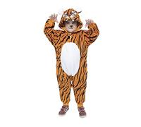Rubies Disfraz Tigre para niños y niñas, Unisex, Mono con capucha de cabeza de tigre y cola, Original Rubies, Ideal para halloween, navidad, carnaval y cumpleaños.
