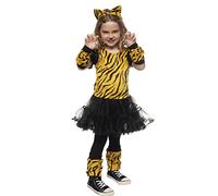 Rubies Disfraz Tigresa Tutu para niñas, Vestido con tutu y cola, diadema, mitones, calentadores y medias, Original, Ideal para halloween, navidad, carnaval y cumpleaños.