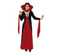 Rubies Disfraz Vampiresa Gótica Roja para mujer, Vestido de manga larga con alzacuello, Licencia Oficial, Talla única, Vampira, Vampiros para Halloween, Carnaval, Fiestas y Cosplay