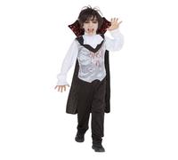 Rubies Disfraz Vampiro Sangrante para niños y niñas, Capa, chaleco con camisa y pantalón, Drácula, Licencia Oficial para Halloween, Fiestas, Cosplay