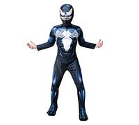 Rubies Disfraz Venom Deluxe para niños, Jumpsuit con pecho musculoso, cubrebotas y Máscara de tela. Oficial de Marvel, para Carnaval, Navidad, Halloween y cumpleaños