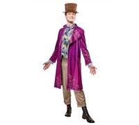 Rubies Disfraz Willy Wonka para Adultos, Chaqueta con Chaleco, Pantalones y Sombrero, Licencia Oficial Charlie y la Fabrica de Chocolate, Wonka para Carnaval, Navidad y Cosplay