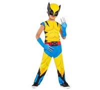 Rubies Disfraz Wolverine Classic para niños y niñas, Jumpsuit, guantes con cuchillas y máscara, Lobezno, Licencia Oficial Marvel Deadpool 3 para Carnaval, Halloween, Cosplay, Fiestas