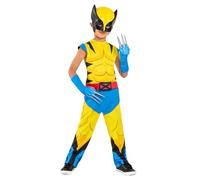 Rubies Disfraz Wolverine Classic para niños y niñas, Jumpsuit, guantes con cuchillas y máscara, Lobezno, Licencia Oficial Marvel Deadpool 3 para Carnaval, Halloween, Cosplay, Fiestas