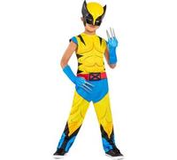 Rubies Disfraz Wolverine Classic para niños y niñas, Jumpsuit, guantes con cuchillas y máscara, Lobezno, Licencia Oficial Marvel Deadpool 3 para Carnaval, Halloween, Cosplay, Fiestas