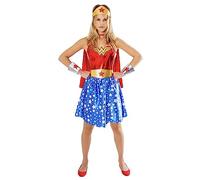 Rubie's Disfraz Wonder Woman Deluxe – Vestido con capa, diadema y guanteletes – Oficial DC Comics