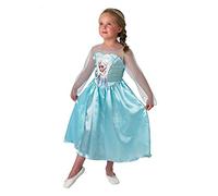 Rubie's-Disney Frozen Vestido Queen Elsa-Talla L, color azul, (889542-L)