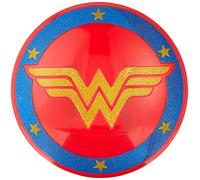 Rubies Escudo Wonder Woman Glitter para niñas y niños, Escudo detalles brillantes, Complemento disfraz, Oficcial DC Comics para Carnaval, Navidad, Cumpleaños y cosplay