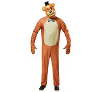 Rubies Five Nights at Freddy'S Freddy Costume Jumpsuit, Gloves, and Half-Mask Disfraz, Ver Fotos, L Unisex Adulto