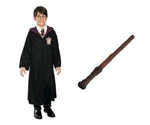 Rubies Harry Potter - Disfraz Infantil Unisex, Talla M 5-7 Años (Rubie'S 884252-M) + Varita De Harry Potter, Accesorio De Disfraz Oficial