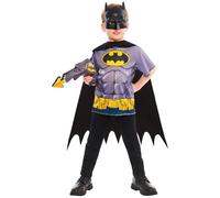 Rubies Kit Disfraz Batman para niños y niñas, Top y máscara con capa, Licencia Oficial Warner Bros DC Comics, Talla 4 a 6 años para Carnaval, fiestas, cumpleaños y navidad