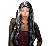 Rubie's Long Streaked Witch Wig Black/Grey One Size