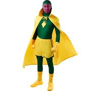 Rubies Marvel - Disfraz de Halloween de WandaVision Vision para hombre, como se muestra, talla XS, Como se muestra, Standard