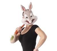 Rubies Máscara Bugs Bunny para adulto, Careta moldeada, Accesorio, Complemento para disfraz y fiestas temáticas, Licencia Oficial Lonney Tunes para Carnaval, Cosplay, Fiestas