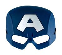 Rubies Máscara Capitán América Shallow para niños y niñas, Oficial de las películas de Avengers, máscara hecha en plástico con ajuste en velcro, ideal para halloween, navidad, carnaval y cumpleaños.