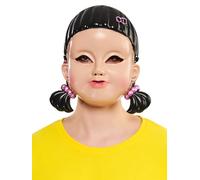 Rubies Máscara Niña Robot Luz verde, Luz roja Juego del Calamar para adultos, Accesorio, Complemento para disfraz, Talla única, Unisex, Licencia Oficial Squid Game Netflix para Halloween