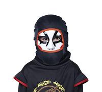 Rubies Máscara Ninja con Capucha para niño, Máscara blanca adjunta a la capucha, Original, Ideal para Halloween, Navidad, Carnaval y Cumpleaños.