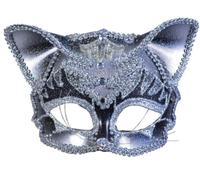 Rubies Mascarilla Gato Negra Con Joyas Para Adultos Disfraz Halloween